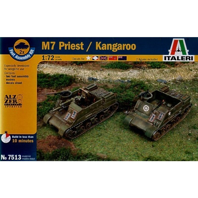 M7 Priest 105mm HMC includes 2 snap together vehicles