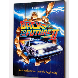 Back to the Future 2 WoodArts 3D wooden board It's about time 30 x 40 cm