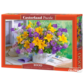 Bouquet of Lilies and Bellflowers, 1000 piece jigsaw puzzle 