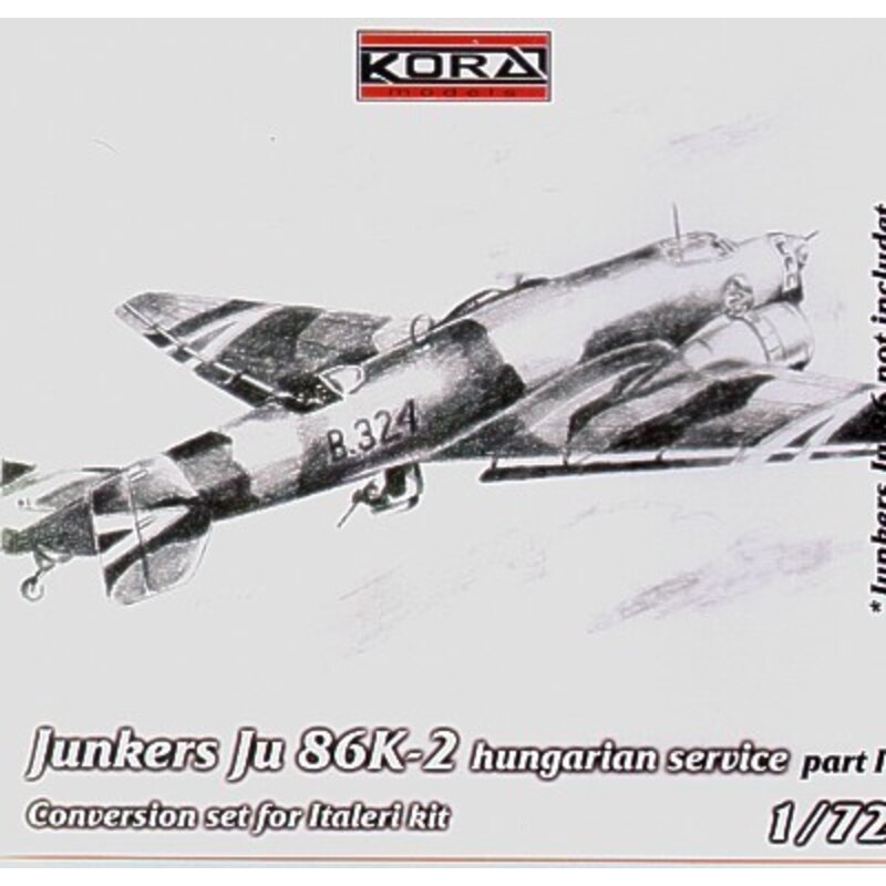 Junkers Ju 86K-2 Hungarian Service part I for (designed to be assembled with model kits from Italeri)