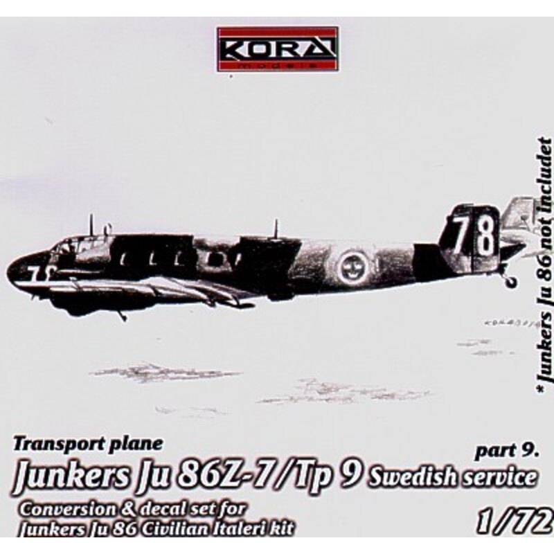 Junkers Ju 86Z-7/Tp 9 Swedish service Part 9 (designed to be assembled with model kits from Italeri)