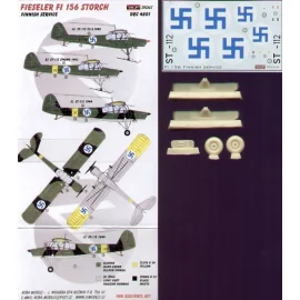 Fieseler FI 156K-1 Storch (Finnish Service) with skis and wheels (designed to be assembled with model kits from Esci and Tamiya)