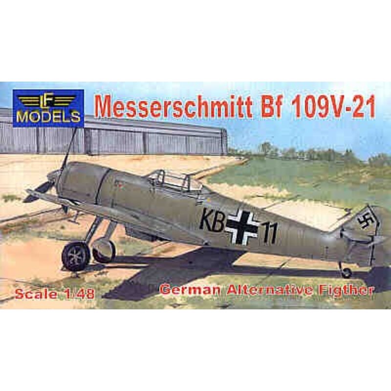 Messerschmitt Bf 109V-21 with decals and photoetched parts