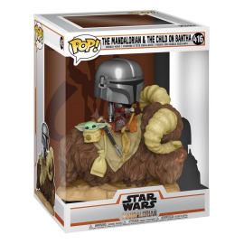 Star Wars The Mandalorian POP! Deluxe Vinyl figurine The Mandalorian on Wantha with Child in Bag Pop figures
