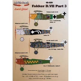 Fokker D.VII Pt 3 (4) Jasta 10 Lt Fritz Friedrichs yellow nose Jasta 30 Jasta 54 Lt Walter Vogt Jasta 5 Lt Friedrich Vollbracht 