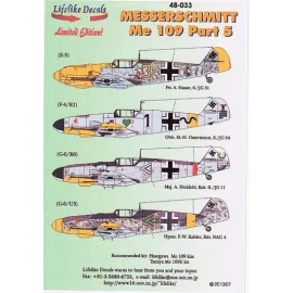 Messerschmitt Bf 109 Pt 5 (4) E-3 Yellow 3 6/JG51 Fw A.Hasse yellow nose and rudder F-4 Black 1 8./JG 54 Oblt M. Ostermann G-4 W