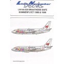 Boeing 737-200 Braathens Safe Sommerflyet scheme N197 JQ 1988 and Boeing 737-700 LN-BRD 1990