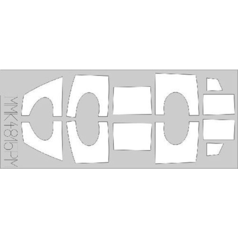 Saab Sk-35C Draken twin seat canopy mask (designed to be assembled with model kits from Hasegawa)