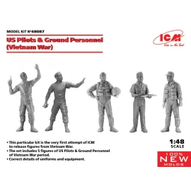 US Pilots & Ground Personnel (Vietnam War) (5 figures) (100% new molds) 