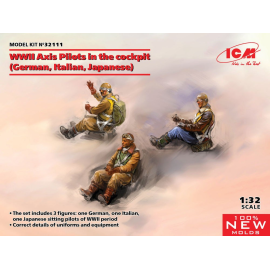 WWII Axis Pilots in the cockpit (German, Italian, Japanese) (100% new molds) Figure