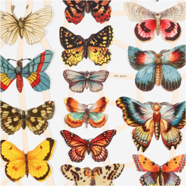 Vintage Cutouts, Butterflies, 16.5x23.5cm, 2 sheets / 1 Pq. 