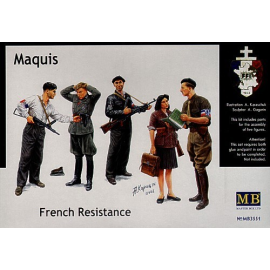 French Resistance and captured German Infantry man Figure