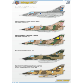 Mirage IIICJ (Shahak) fighter ( 5 camo schemes) Model kit