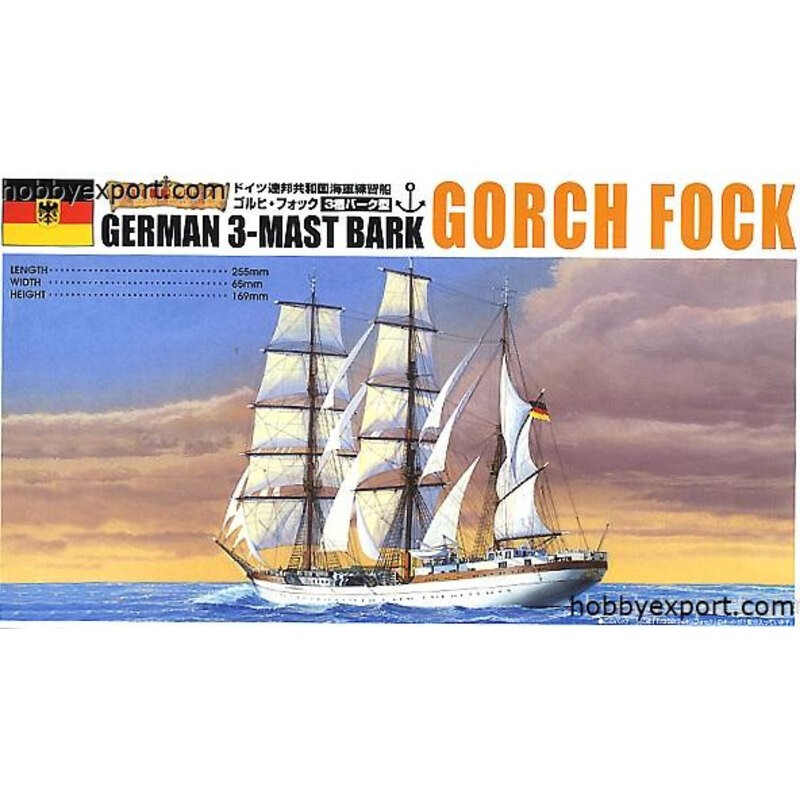 GERMAN 3 MAST BARK GORCH FOCK Model kit
