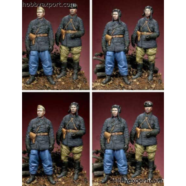 RUSSIAN TANK CREW SET, WWII DIFFERENT HEADS INCL. Figure