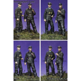 SS PANZER NCO SET DIFFERENT HEADS INCL. Figure