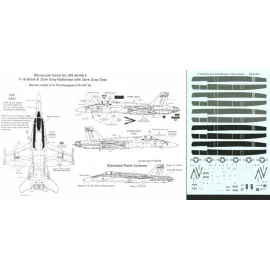 McDonnell Douglas F/A-18 Hornet Dark Grey Black Walkways Stencil Data Walkways etct£4..95