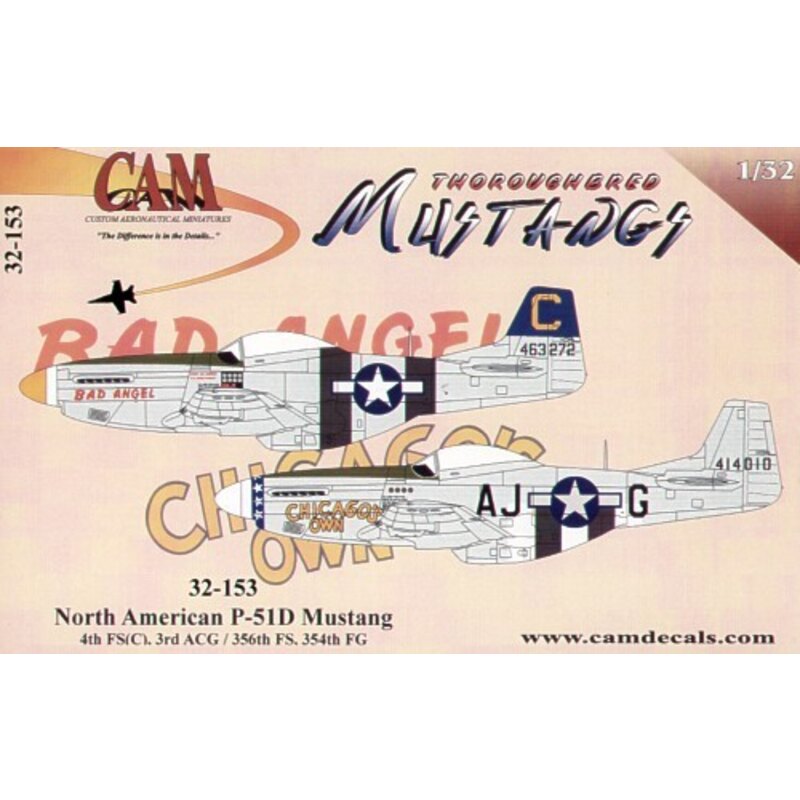 North American P-51D Mustang (2) 463272/C 4th FS/3rd ACG Bad Angel Laong China 1945 North American P-51D Mustang (1) 414010 AJ-G