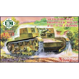 AT-1 Soviet artillery self-propelled gun, plastic tracks Model kit