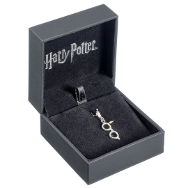 Harry Potter Silver Clip-On Lightning Charm with Glasses (Sterling Silver) 