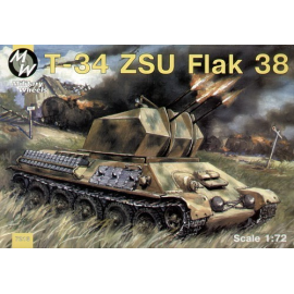 captured T-34/85 and converted into a ZSU Flak 38 Germany 1942 Model kit