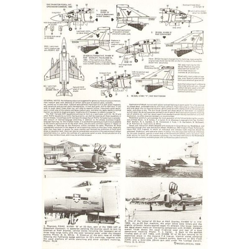 RAF Panavia Tornado GR.1 ZA542/05 27 Squadron Marham 1983ZA392 TOEU Boscombe Down 1983 McDonnell Douglas Phantom FGR.2 XV501/B G