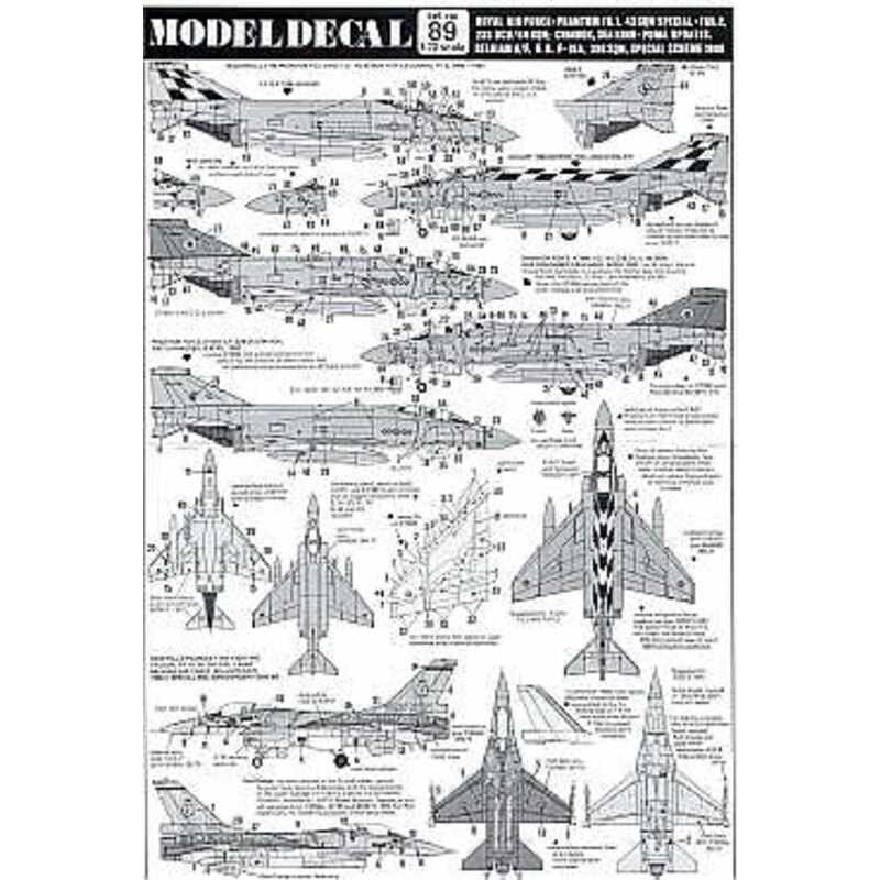 RAF Phantoms. FG.1 XV571/A 43 Squadron in 70th Anniversary schemes 1986 Phantom FGR.2 XT900/CO or XV393/CA 228 Squadron/64 OCU 1