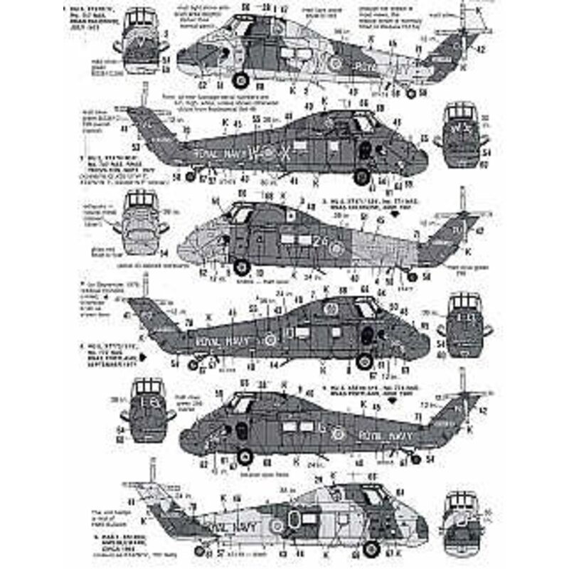 Royal Navy/RN Wessex HU 5 1964-81. 707 771 772 829 845 846 847 848 Squadrons and HMS London Bulwark and RFAs Olna Tidepool Regen