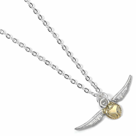 Harry Potter pendant and necklace silver plated Golden Snitch 