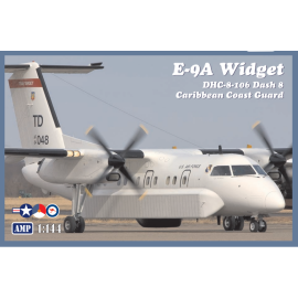 E-9A Widget DHC-8-106 Dash 8 with decals for Australian Customs 2003, Netherland Antilles 2017, USAF, Nellis AFB, 2005. Model ki