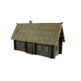 Russian Izba (Wooden building/Thatch roof)