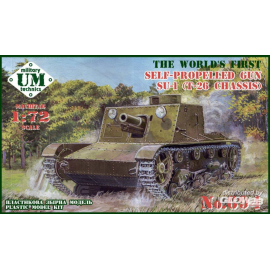 SU-1 (T-26 chassis) self-propelled gun, rubber tracks Model kit