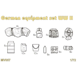 German equipment set WWII. Set contains detailed German equipment set WWII oil cans water cans jerry cans sleep bags celt canvas