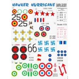 Hawker Hurricane (11) Black 25 Belgian Z5252 White 01 Russia LD118 White A Yugoslavia HC 456 Black 6 Finland Yellow 1 Z2899 K235