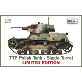 7TP Polish Tank - Single Turret LIMITED EDITION (includes Miniart Polish Tank Crew Set and Master Model metal/resin barrel) Mode