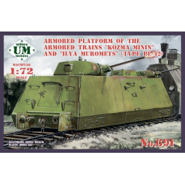 Armored platform of the armored trains 'Kozma Minin' and 'Ilya Muromets' Model kit