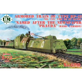 Armored train of type BP-42 (No.754, the 38 st SATD) 'PRAVDA' Model kit