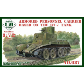 Armored personnel carrier based in the BT-7 tank Model kit
