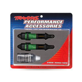 LONG GTR ALU SHOCKS GREEN ANODIZED WITHOUT SPRINGS (2) 