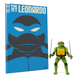 Teenage Mutant Ninja Turtles figure and comic book BST AXN x IDW Leonardo Exclusive 13 cm Action Figure