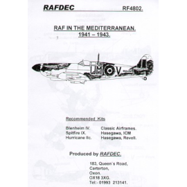 RAF in the Mediterranean (3) Supermarine Spitfire Mk.IXc MA454 UM-V 152 Squadron Italy 1943 Bristol Blenheim Mk.IV T2177 AD-V 11