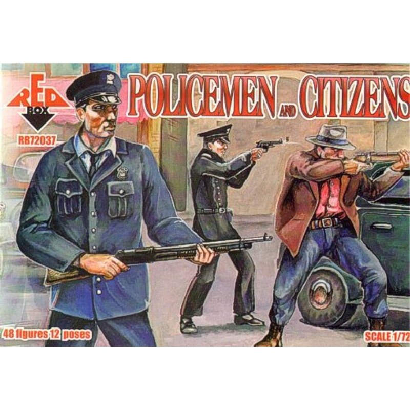 American Policemen and civilians