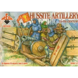 Hussite Arillery 15th Century. 15 figures in 5 different poses and 3 guns