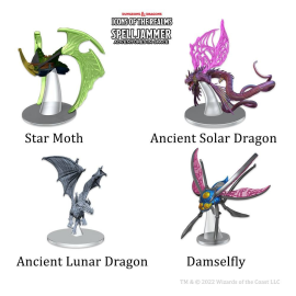 D&D Icons of the Realms Spelljammer Adventures in Space Prepainted Miniatures Ship Scale - Astral Elf Patrol Figurines for role-
