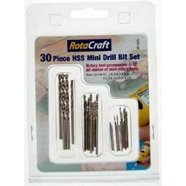 30 piece Mini Drill bit set. 0.5/0.6/0.8/1.0/1.2/1.5/1.8/2.0/2.35/3.0. Fits all types of mini rotary tools 