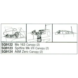 Messerschmitt Me 163 Komet x 2 (designed to be assembled with model kits from Heller)