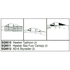 Hawker Sea Fury x 2 (designed to be assembled with model kits from Hobbycraft) 
