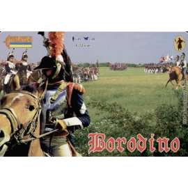 Borodino contains 1 each of sets 019 022 and new sets of the Russian Dragoons and French Cuirassiers that are only available in 