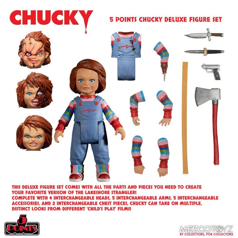 Chucky Child´s Play figurine 5 Points Chucky 10 cm Mezco Toys