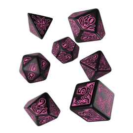 Call of Cthulhu 7th Edition Black & Magenta Dice Pack (7) 